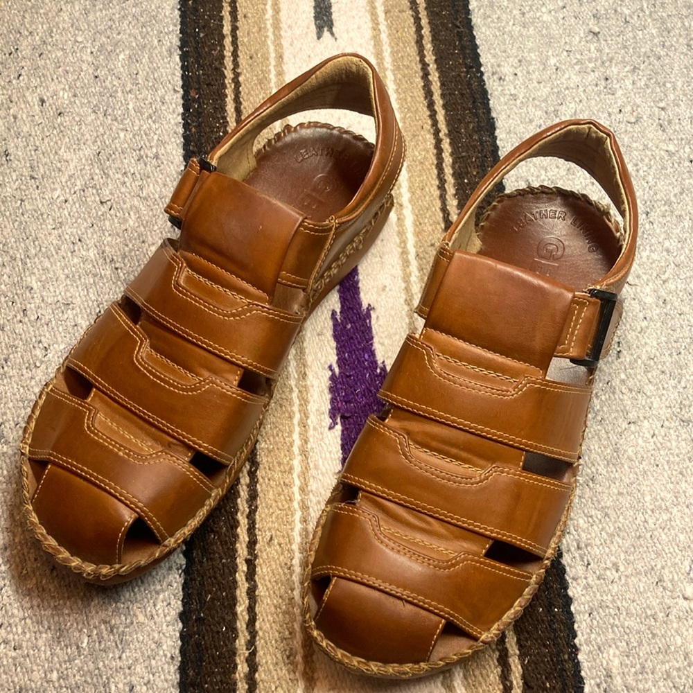 Men's GBX Tan/Brown Leather Sandals